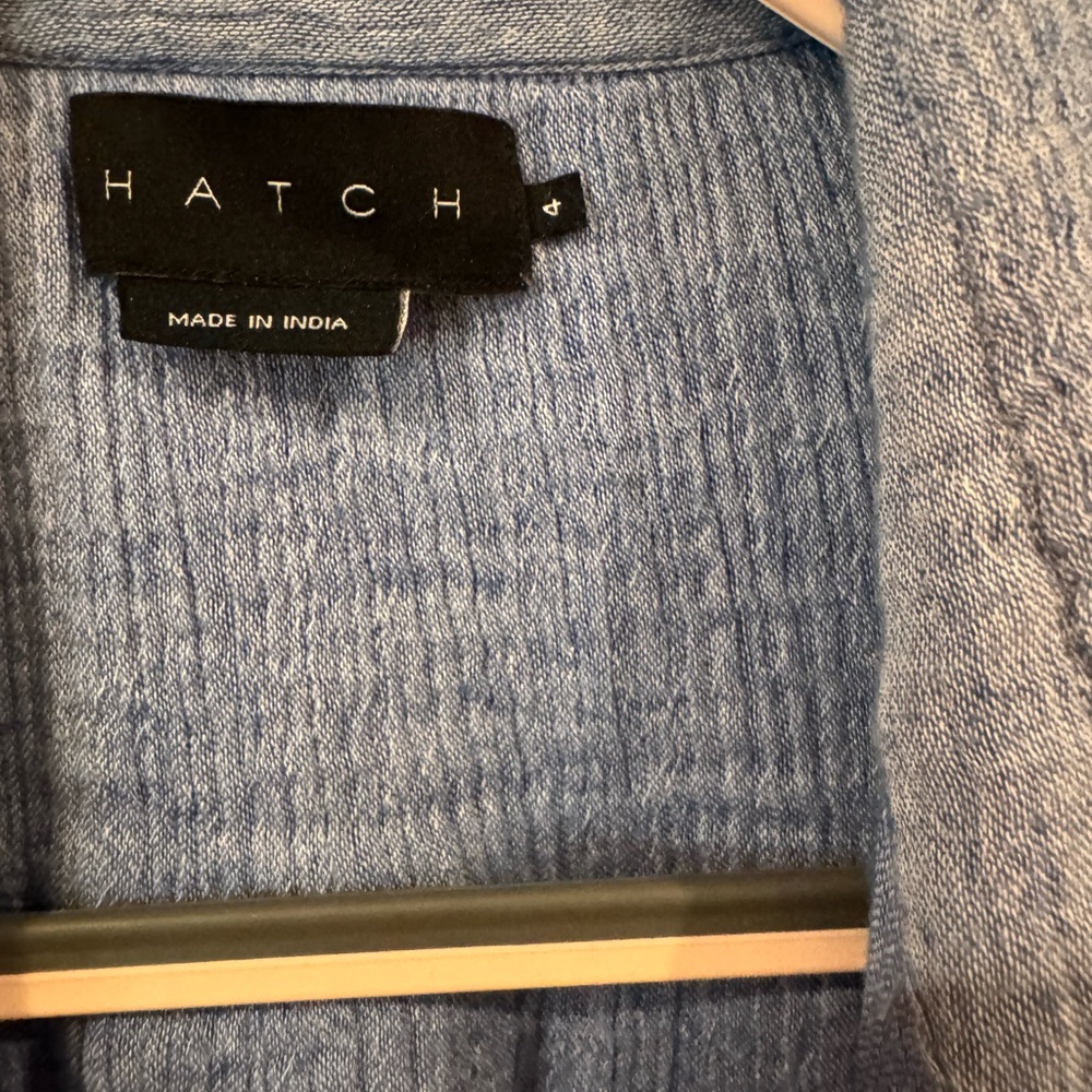 Hatch Maternity / Nursing Blue Gauze Button Down Shirt, L/XL - Picture 3 of 6